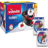 Vileda Turbo Pedallı Temizlik Seti 2'li Yedek Paspas ile Tüm Yüzeylerde Kullanıma Uygun Mikrofiber