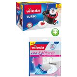 Vileda Turbo Pedallı Temizlik Seti Komple Set + Vileda Actifibre Mikrofiber Bez 2'li Paket