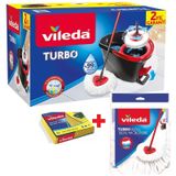 Vileda Turbo Pedallı Temizlik Seti + Yedek Mop + Sünger 2'li