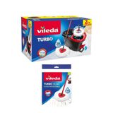 Vileda Turbo Pedallı Temizlik Seti, Yedek Paspas,%100 Mikrofiber