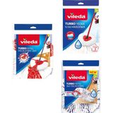 Vileda Turbo Temizlik Seti 3'lü Mikrofiber Yedek Paspas Paketi Yüksek Emicilik Özelliği - Renkli