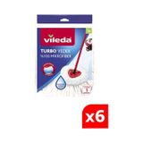 Vileda Turbo Üçgen Başlık Mikrofiber Yedek Paspas 6'lı