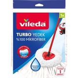 Vileda Turbo Yedek Başlığı Mikrofiber Malzeme ile Yüksek Emicilik ve Pratik Temizlik - Kırmızı