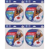 Vileda Turbo Yedek Mop Paspas Ucu (%100 Mikrofiber) (4'lü Set) - Beyaz