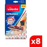 Vileda Ultramax Mikrofiber Yedek Mop 8'li Yüksek Emicilik Özelliği ile Temizlikte Etkili