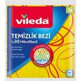 Vileda Vileda Düz Mikrofiber Sarı Temizlik Bezi 3Lü 2 Adet