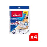 Vileda Vld0000000431 4 Paket Turbo 3in1 Extra Pedli Mikrofiber Yedek Paspas Vileda