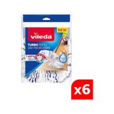 Vileda Vld0000000432 6 Paket Turbo 3in1 Extra Pedli Mikrofiber Yedek Paspas Vileda