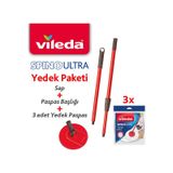 Vileda Vld0000000439 Spino Ultra Yedek Sap + Başlık + 3 Adet Yedek Paspas Paketi Vileda