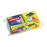 Vileda Yeşil Düz 8'Li Dikdörtgen Bulaşık Süngeri (5'Li Paket)