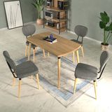 Vilinze Akdeniz Sandalye Argos Ahşap Mdf Sabit Mutfak Masası Takımı - Gri - NN-70120