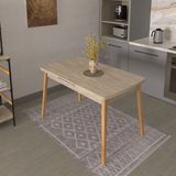 Vilinze Avanos Ahşap Açılır Kapanır Mdf Mutfak MASASI - 70X120+30 cm - Traverten - Naturel