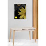 VİLİNZE Avanos Ahşap Açılır Kapanır Mdf Traverten Mutfak Masası - 70x120+30 cm