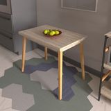 Vilinze Avanos Mdf Sabit Mutfak Masası - 60X90 cm - Traverten - Naturel