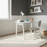Vilinze Biga Çalışma Ofis Masası ve Deniz Çalışma Ofis Sandalyesi Set - 60X120 cm - 60120 Kolsuz - Açık Gri