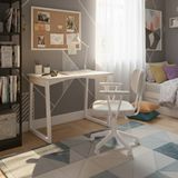 Vilinze Biga Çalışma Ofis Masası ve Deniz Çalışma Ofis Sandalyesi Set - 60X120 cm - 6090 Kollu - Açık Gri