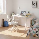 Vilinze Biga Çalışma Ofis Masası ve Deniz Çalışma Ofis Sandalyesi Set - 60X120 cm - 6090 Kollu - Beyaz