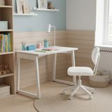 Vilinze Biga Çalışma Ofis Masası ve Deniz Çalışma Ofis Sandalyesi Set - 60X120 cm - 6090 Kolsuz - Beyaz