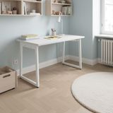 Vilinze Biga Sabit Mdf Metal Ayak Çalışma Ofis Masası - 60x120 Cm - Beyaz