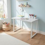 Vilinze Biga Sabit Mdf Metal Ayak Çalışma Ofis Masası - 60x90 Cm - Beyaz