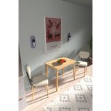VİLİNZE Deniz Sandalye Avanos Ahşap MDF Mutfak Masası Takımı - 60x90 cm