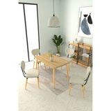 Vilinze Deniz Sandalye Avanos Ahşap Mutfak Masası Takımı - 70 x 120 cm - Bej - 70 x 120 cm