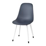Vilinze Eames Ahşap Ayak Plastik Sandalye - Beyaz - Füme