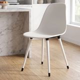 Vilinze Eames Ahşap Ayak Plastik Sandalye - Beyaz