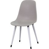 VİLİNZE Eames Beyaz Ahşap Ayak Plastik Gri Sandalye