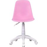 Vilinze Eames Çalışma Koltuğu Tekerlekli Ofis sandalyesi - Pembe - Beyaz