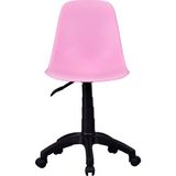 Vilinze Eames Çalışma Koltuğu Tekerlekli Ofis sandalyesi - Pembe - Siyah