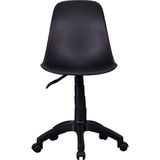 Vilinze Eames Çalışma Koltuğu Tekerlekli Ofis sandalyesi - Siyah