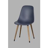 Vilinze Eames Kestane Ahşap Ayak Plastik Füme Sandalye