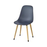 Vilinze Eames Naturel Ahşap Ayak Plastik Füme Sandalye
