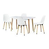Vilinze Eames Sandalye Avanos Ahşap Mdf Mutfak Masası Takımı - 70x120 Cm