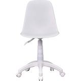 Vilinze Eames Tekerlekli Ofis Sandalyesi Beyaz Plastik Malzeme ile Uzun Süre Oturum Konforu