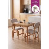 VİLİNZE Ege Sandalye Avanos Ahşap MDF Mutfak Masası Takımı - 60x90 cm