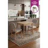 VİLİNZE Ege Sandalye Avanos Ahşap MDF Mutfak Masası Takımı - 70x140 cm