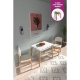 VİLİNZE Ege Sandalye Avanos Ahşap MDF Mutfak Masası Takımı - 90x120 cm