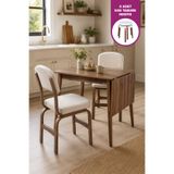 VİLİNZE Ege Sandalye Avanos Kestane Ahşap MDF Mutfak Masası Takımı - 70x120 cm