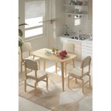 VİLİNZE Ege Sandalye Demre Ahşap Mdf Mutfak Masası Takımı - 70x120 Cm