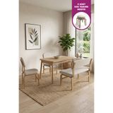 VİLİNZE Ege Sandalye Ve Bank Avanos Ahşap Açılır Mdf Mutfak Masası Takımı - 70x120 Cm