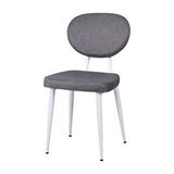 Vilinze Home Deniz Beyaz Ayak Metal Sandalye Gri/B