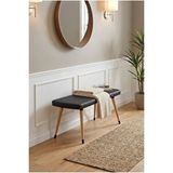 Vilinze Home Eames Ahşap Ayak Deri Mutfak Masası Bankı Siyah/Naturel