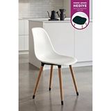 Vilinze Home Eames Naturel Ahşap Ayak Plastik Beyaz Sandalye