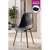 Vilinze Home Eames Naturel Ahşap Ayak Plastik Füme Sandalye