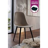 Vilinze Home Eames Siyah Ahşap Ayak Plastik Gri Sandalye Gri/Siyah