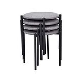 Vilinze Home Nil Siyah Metal Ayak İstiflenebilir Mutfak-balkon Taburesi (4 Adet) SigmaGri4
