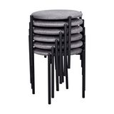 Vilinze Home Nil Siyah Metal Ayak İstiflenebilir Mutfak-balkon Taburesi (6 Adet) SigmaGri6