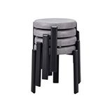 Vilinze Home Teras Siyah Metal Ayak İstiflenebilir Mutfak-balkon Taburesi (4 Adet) Sigma Gri